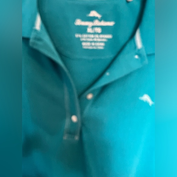 Tommy Bahama Ladies Polo Style or Golf Top Bright Blue Size XL - Picture 3 of 9